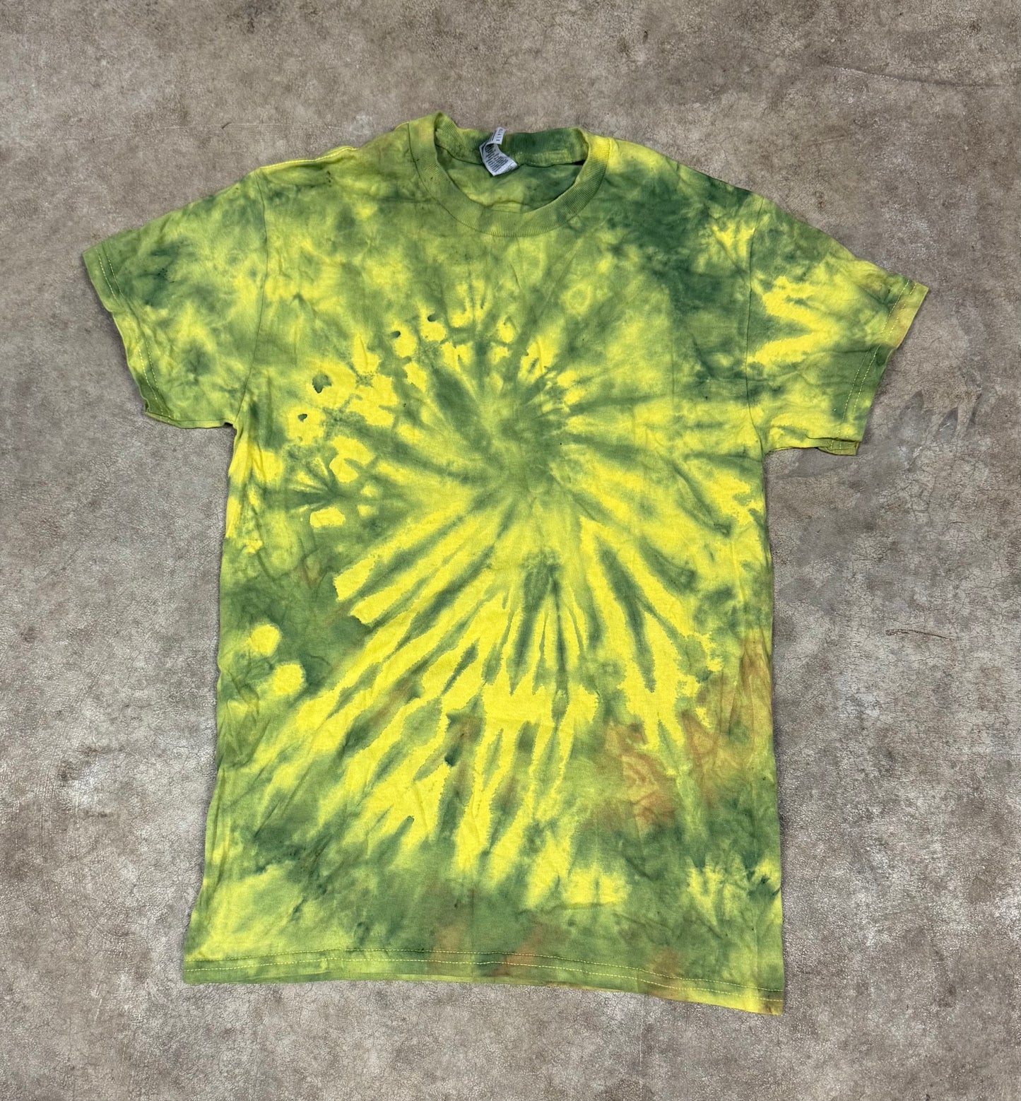Short Sleeve Yellow/ Black Dyed T Shirt