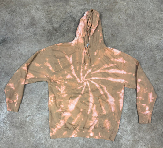 Tan Bleach Dyed Hoodie