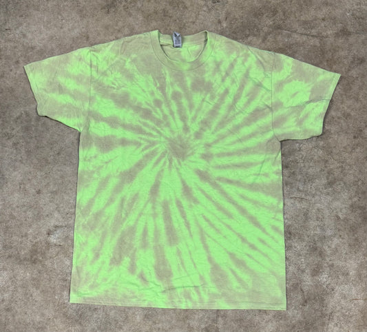 Short Sleeve Neon Green/ Lavender Dyed T Shirt