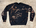 Black Bleach Dyed Crewneck