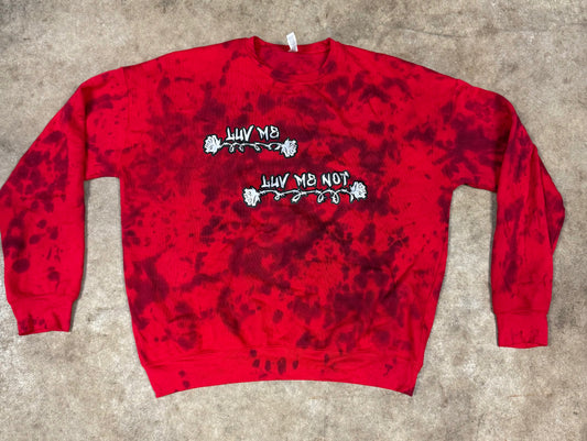 Red/ Black Dyed Art Crewneck